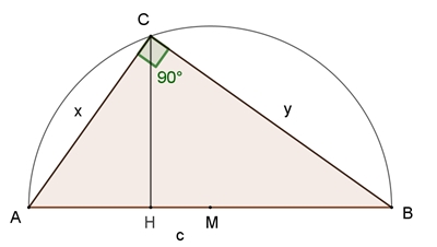 Dreieck im Halbkreis
